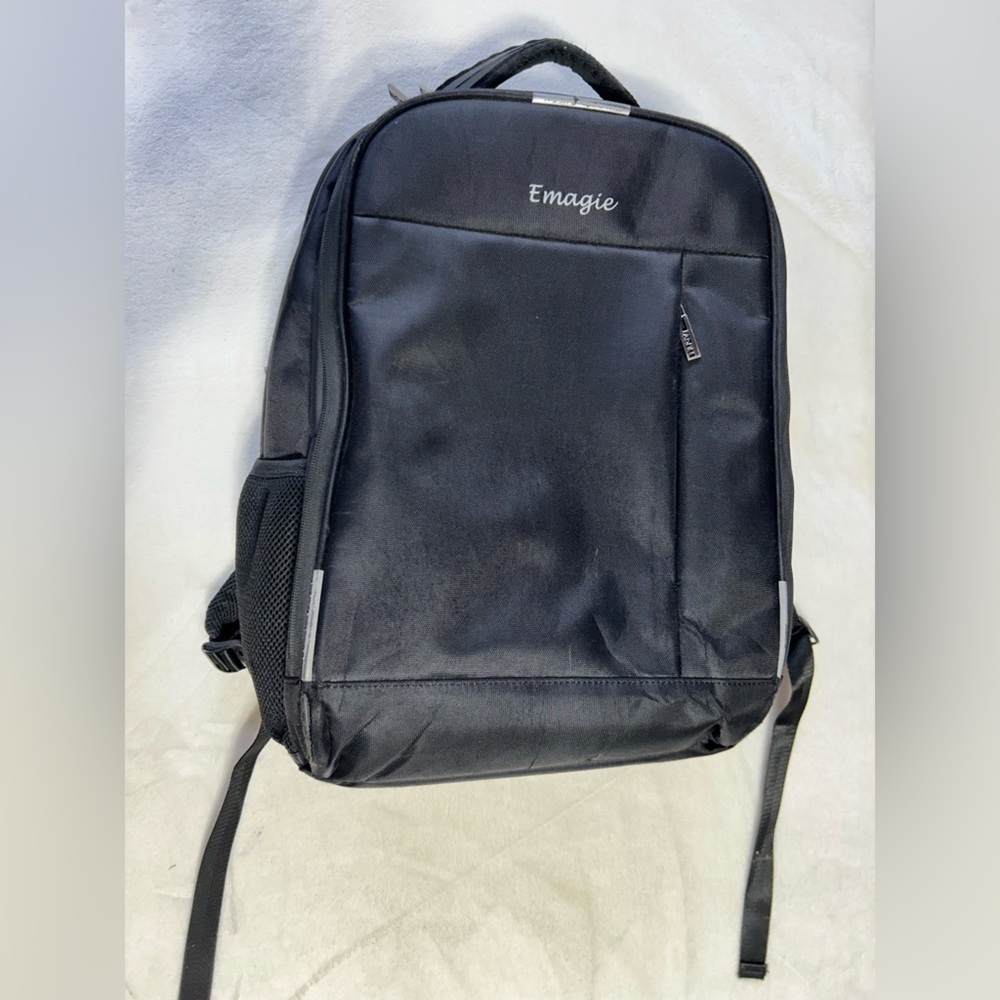 Black Emagie Travel Backpack